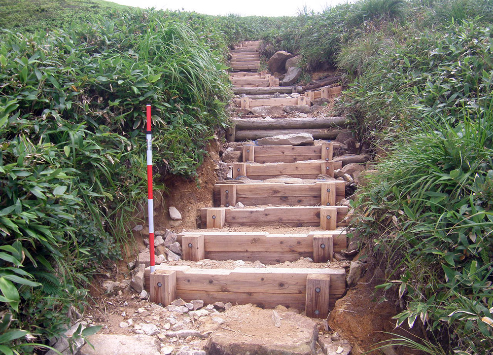 巻機山階段工のイメージ画像 巻機山階段工のイメージ画像