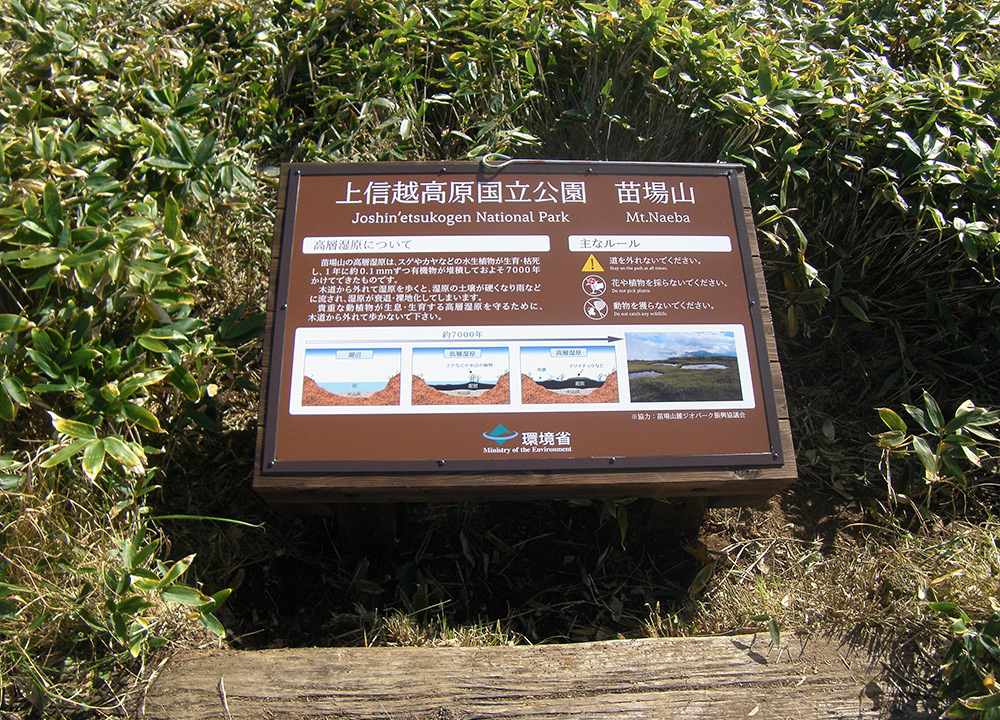 苗場山標識工のイメージ画像 苗場山標識工のイメージ画像